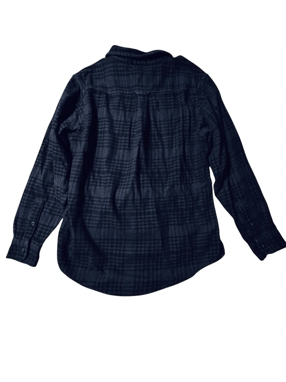 Orvis Men's L Blue Black Plaid Heavy Flannel Shirt Jacket Shacket Gorp